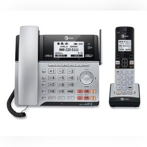 🌸 AT&T®
Two-Line Corded/Cordless Phone, Corded Base Station New just open to try